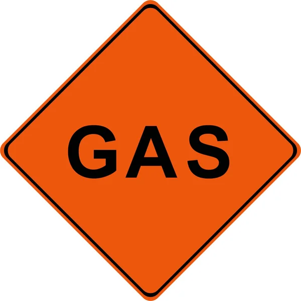Gas Traffic Warning Sign — Stock Photo, Image