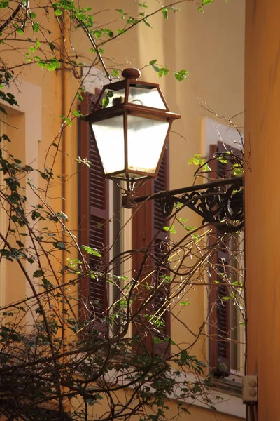 Ancien Lampadaire Médiéval Dans Centre Rome Italie — Photo