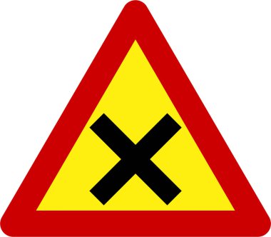 Kesişme sembollü uyarı işareti