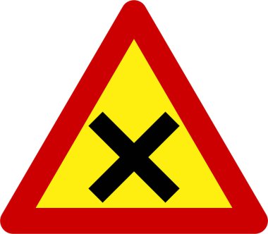 Kesişme sembollü uyarı işareti