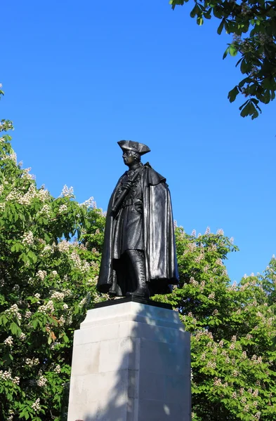 Статуя генерала Вульфа в Лондоне — стоковое фото