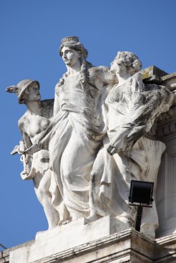 Statue of Hermes and the Goddess Roma clipart