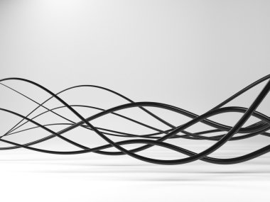 Siyah elektrik telleri veya özet satırları