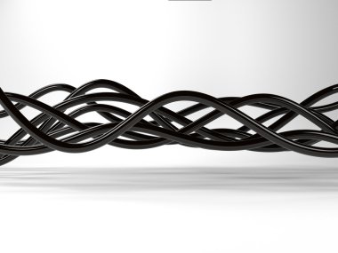 Siyah elektrik telleri veya özet satırları