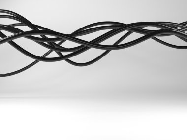 Siyah elektrik telleri veya özet satırları