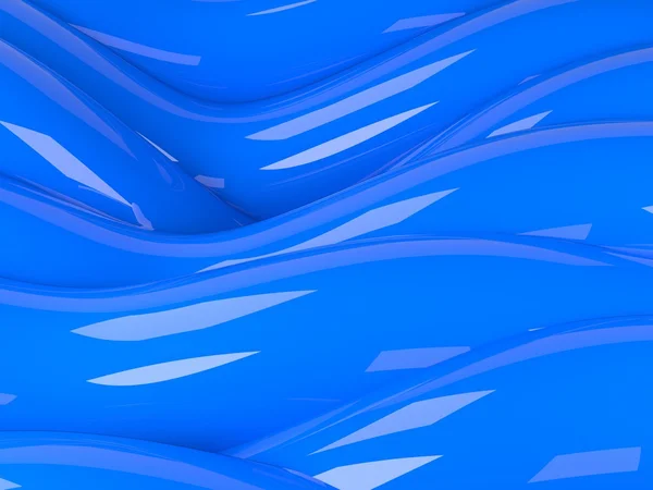 Fondo 3d abstracto, mar azul u olas de agua — Foto de Stock