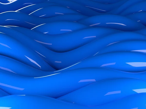 Abstrakt bakgrund, blå havet eller vatten vågor, 3d illustration — Stockfoto