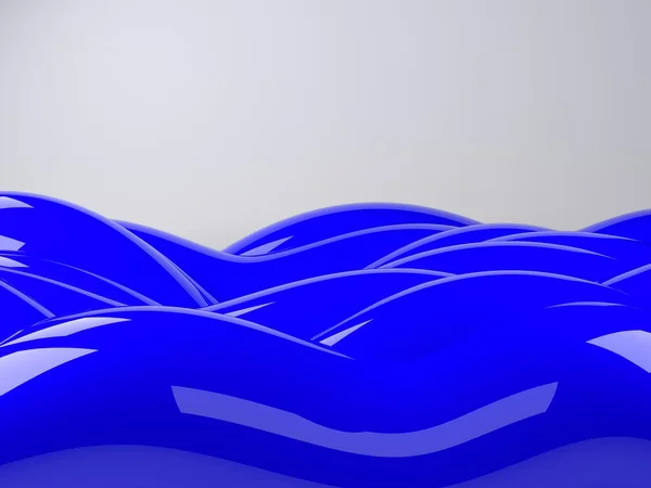 Fond abstrait, mer bleue ou vagues d'eau, illustration 3D — Photo