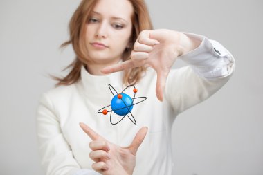 Kadın bilim atom modeli, araştırma kavramı ile