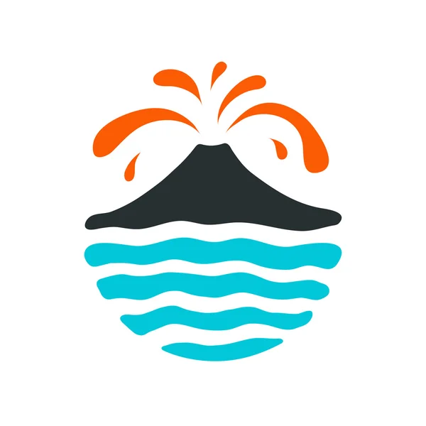 Logotipo de la erupción de volcán, vector ilustración sobre fondo blanco Ilustraciones De Stock Sin Royalties Gratis