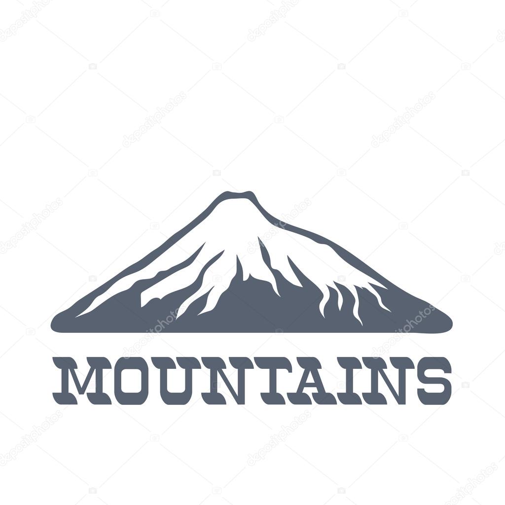 Mountain lanscape logo, vector illustration