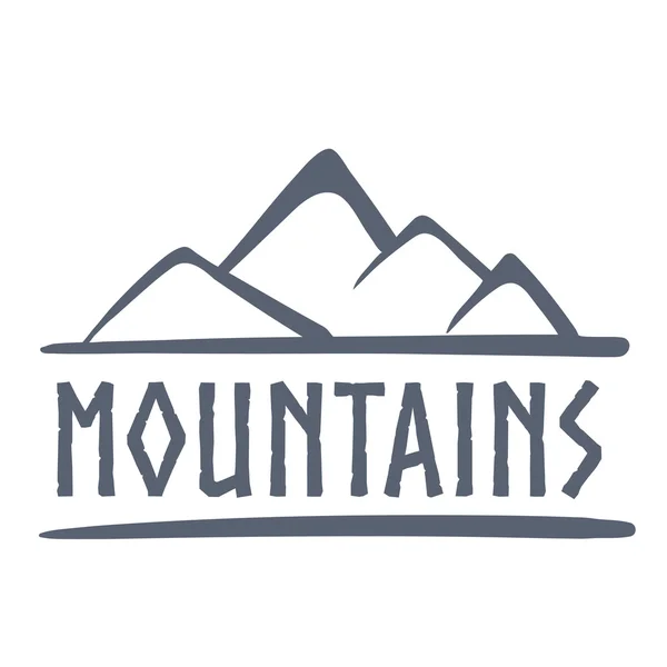 Logo des montagnes, illustration vectorielle — Image vectorielle