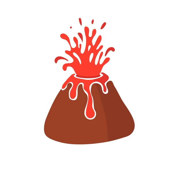 Logotipo de la erupción de volcán, vector ilustración sobre fondo blanco Gráficos Vectoriales