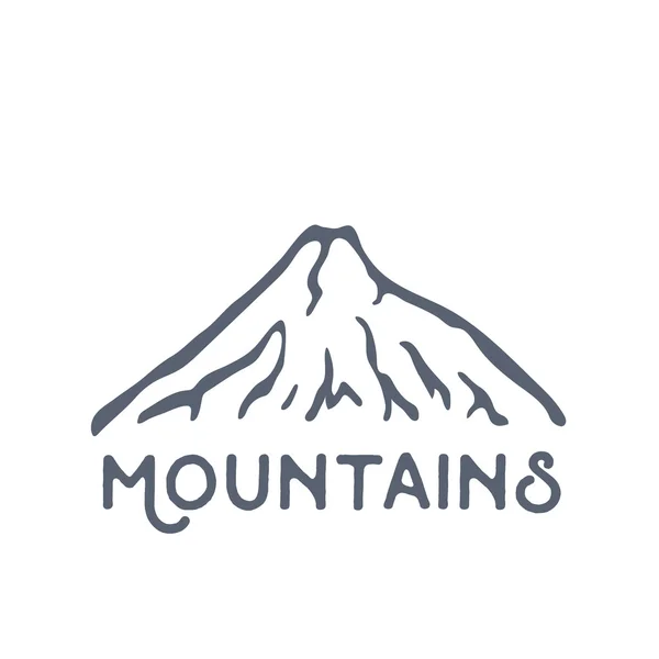 Logotipo Montañas, ilustración vectorial — Archivo Imágenes Vectoriales