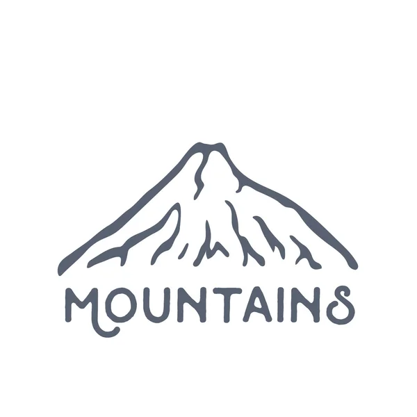 Mountains logo, vector illustration — Stock Vector