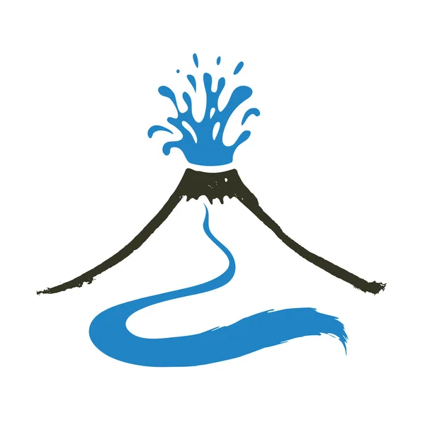 Logo geyser acqua, illustrazione vettoriale — Vettoriale Stock