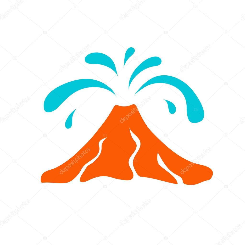 Water geyser logo, vector icon illustration