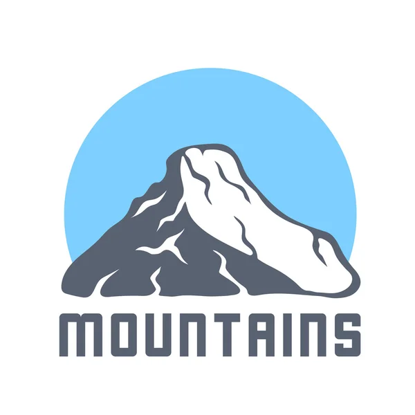 Mountains logo, vector illustration — Stock Vector