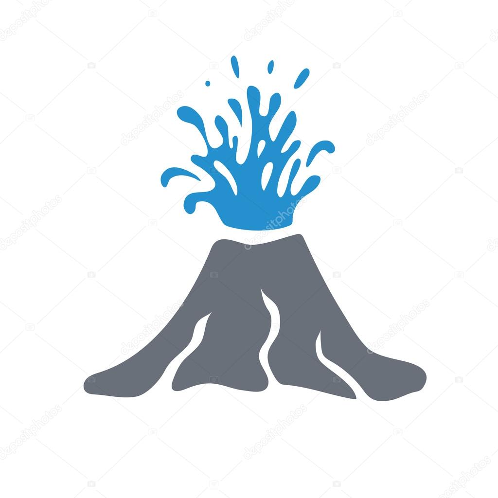 Water geyser logo, vector icon illustration