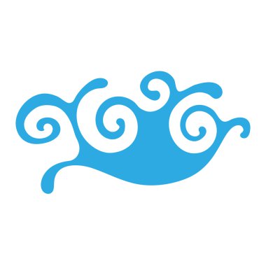 Mavi su sıçrama, vektör çizim