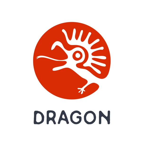 Dragon logo, vector illustration. — Stock Vector