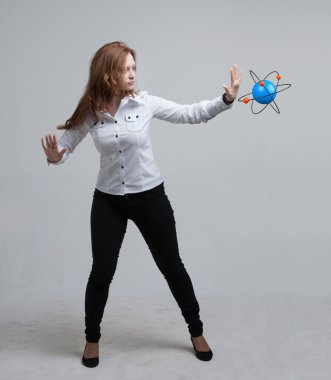 Kadın bilim atom modeli, araştırma kavramı ile