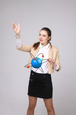 Kadın bilim atom modeli, araştırma kavramı ile