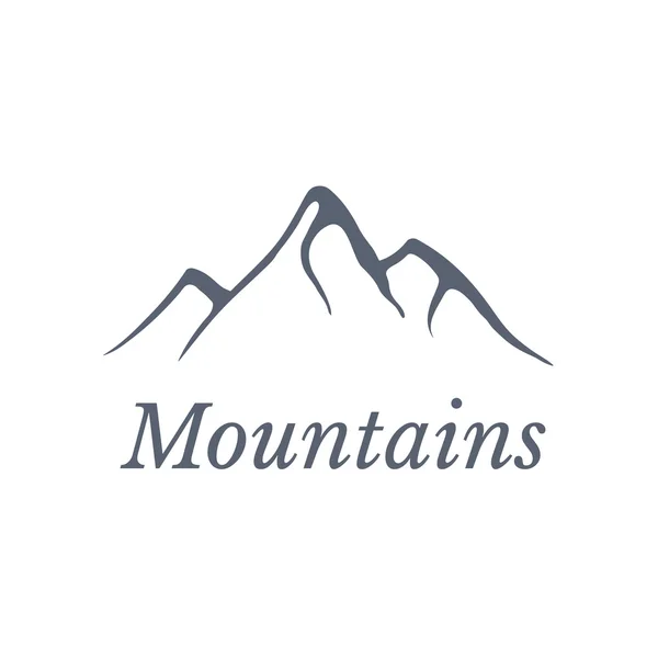 Логотип гор, векторная иллюстрация — стоковый вектор