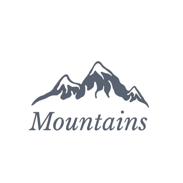 Logotipo Montañas, ilustración vectorial — Archivo Imágenes Vectoriales