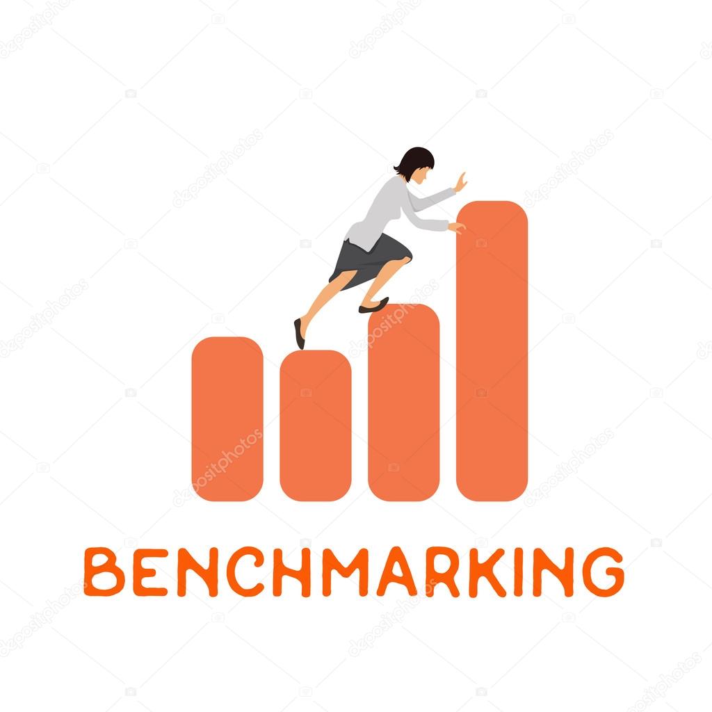 Benchmarking concept logo, vector icon about benchmark.
