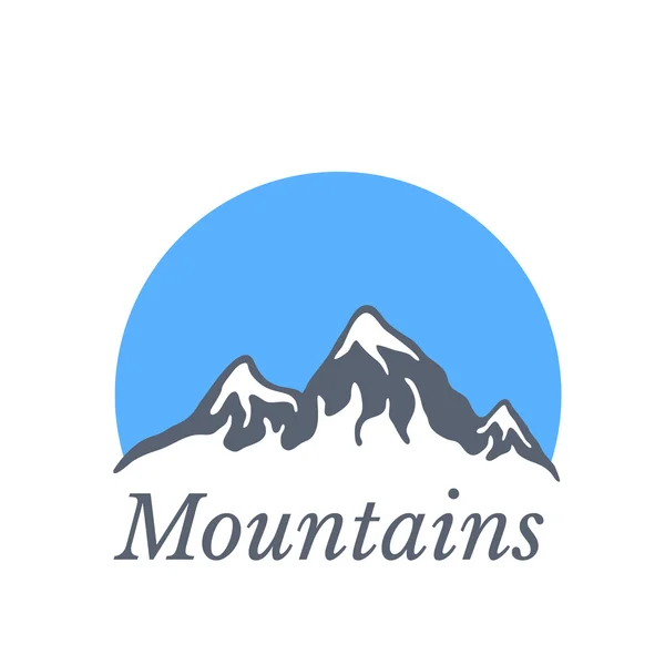 Mountains logo, vector illustration — Stock Vector