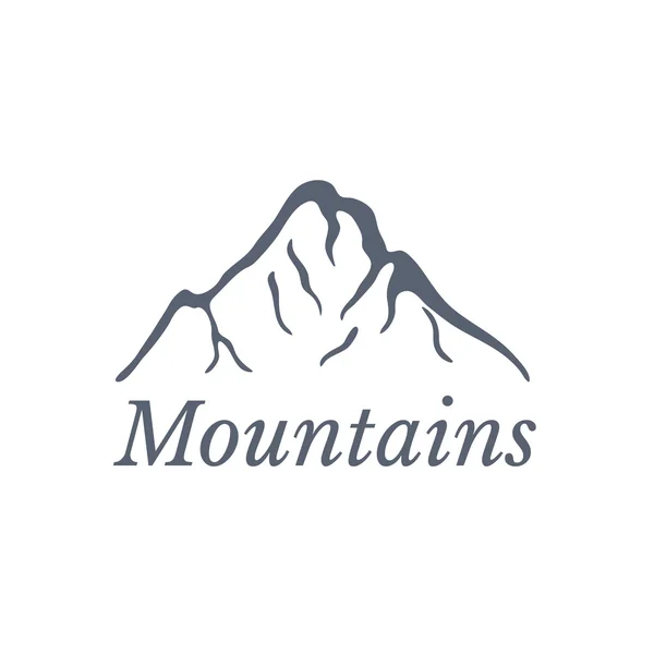 Logotipo Montañas, ilustración vectorial — Archivo Imágenes Vectoriales