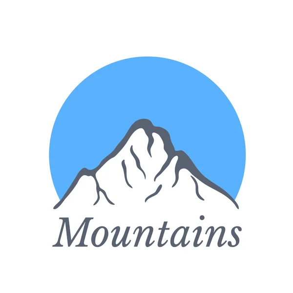 Mountains logo, vector illustration — Stock Vector