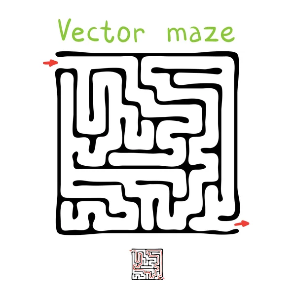 Labyrinthe vectoriel noir — Image vectorielle