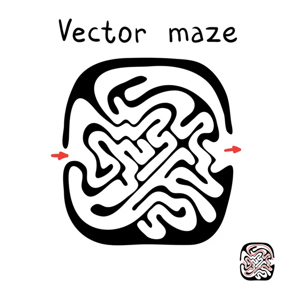 Svart vektor labyrint — Stock vektor