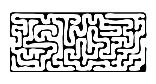 Labyrinthe vectoriel noir — Image vectorielle