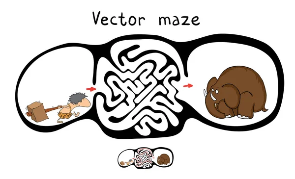 Laberinto Vector, Laberinto con Marmota y Tuerca . — Vector de stock