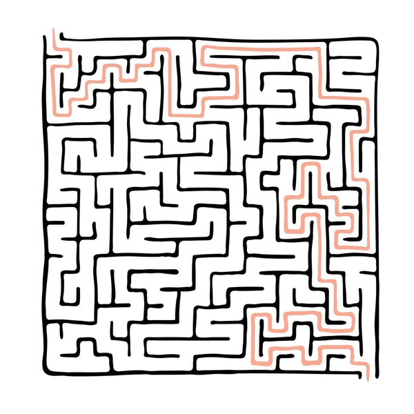 黑色矢量迷宫 — 图库矢量图片