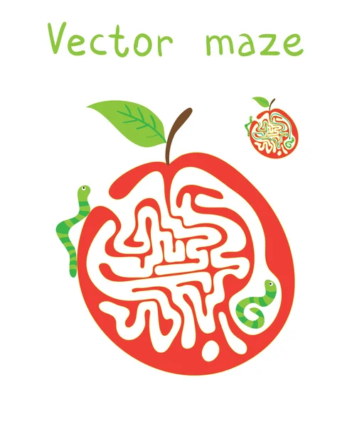 Vector Maze, Labyrinth with Monkey and Banana. — Stock Vector