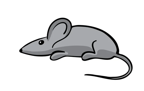 Souris grise, illustration vectorielle — Image vectorielle