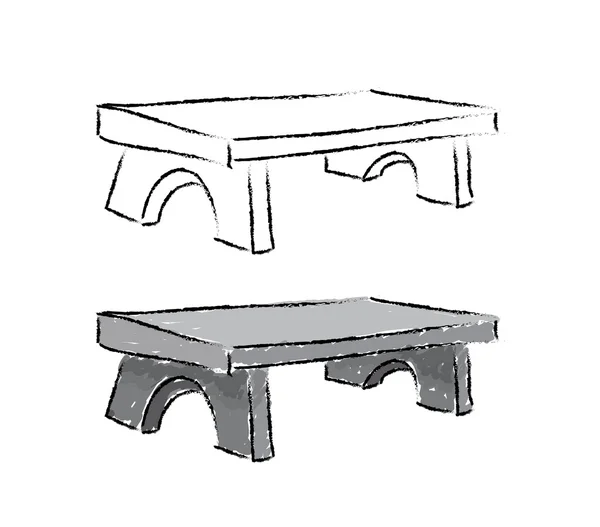 Croquis de banc, illustration vectorielle — Image vectorielle