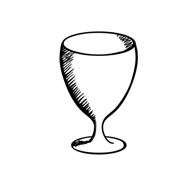 Weinglas, Skizzenvektorillustration — Stockvektor