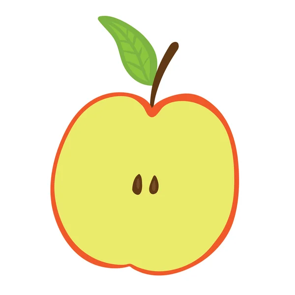 Apfel, Vektorillustration — Stockvektor