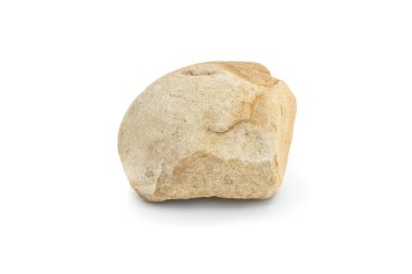 Beyaz arkaplanda taş