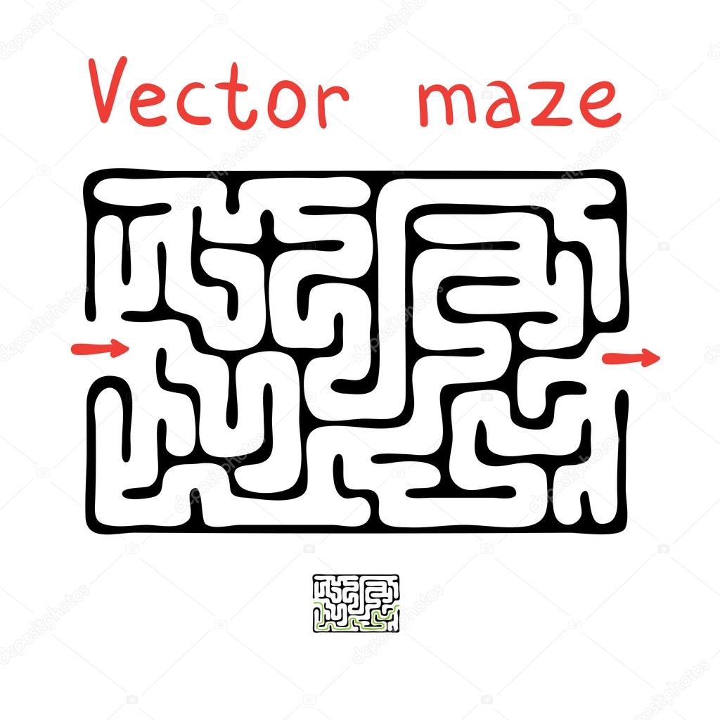 Black vector maze