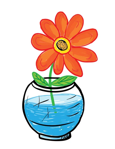 Flower, vector illustration — Stock Vector