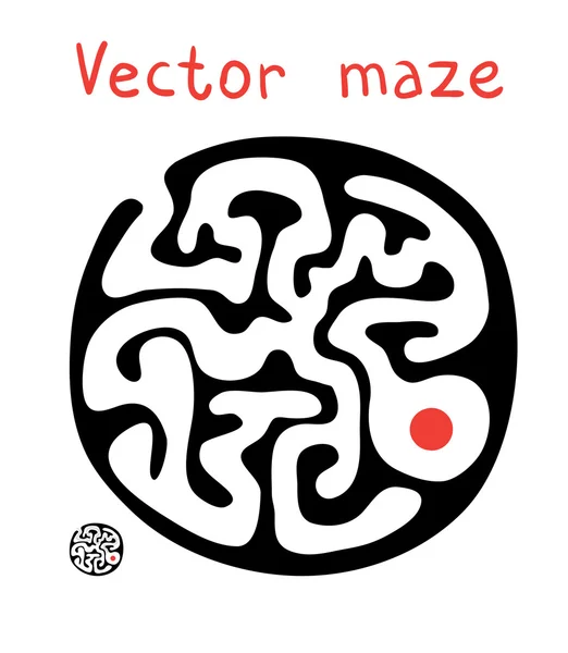 Laberinto vector negro — Vector de stock