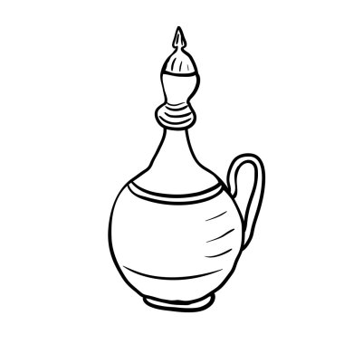 Antika sürahi, vektör çizim