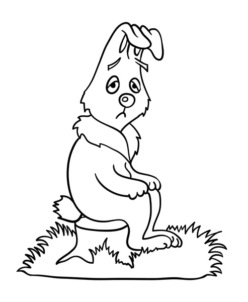 Lapin triste, illustration vectorielle — Image vectorielle