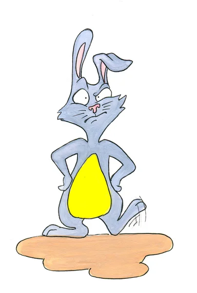 Kreskówka królik, ilustracja — Zdjęcie stockowe